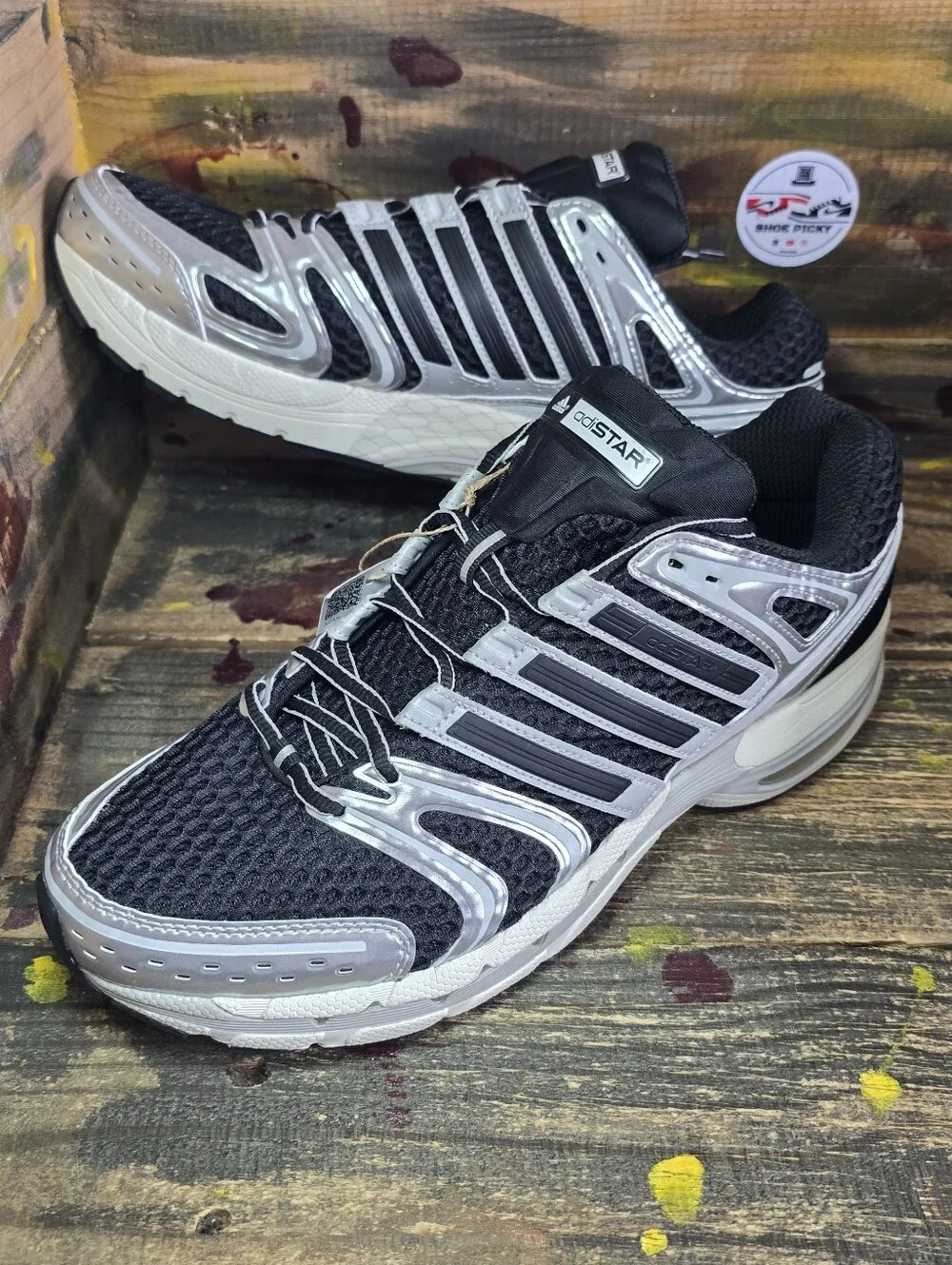 Adidas Adistar Control 5 Black Silver Metallic Men's Shoes JQ4169 Size 11.5 New